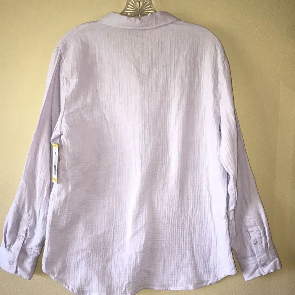 NEW Sanctuary Light Lavender Button Down - Picture 6 of 6